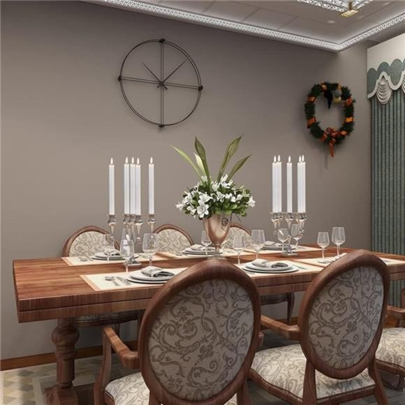 8pack Flameless Flickering Taper Candles 2 Remote Control Timer Real Wax 3D Wick - Picture 5 of 6